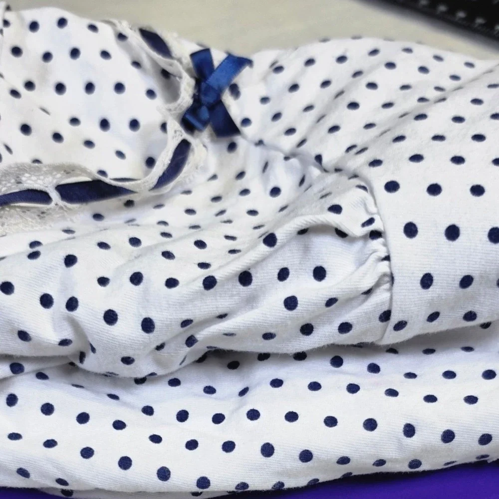 Frankies Bikinis Pink Polka Dot Pajama Set & NWT Mollys Clothing Purple Crop L